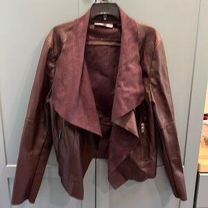 Women’s faux suede and vegan leather jacket